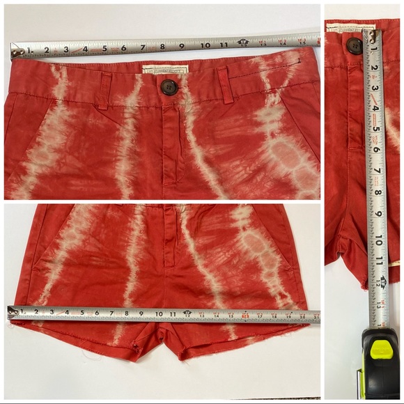 Current/Elliot Red Spark The Smart Short Tie Dye Shorts Tag 25 Waist 31” (WB-1) - Picture 8 of 9